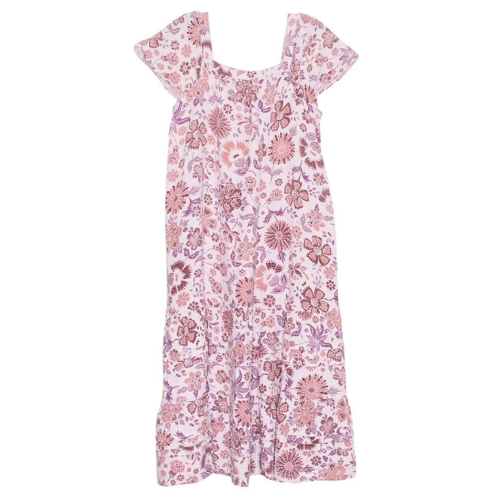Dress Gauzy Cottage Coquette Prairie Romantic Boho Fairy Grunge Floral Midi XS
